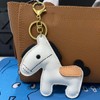 [Yocipa] Cute Genuine Leather Horse Keychain with Horse Design Charm
