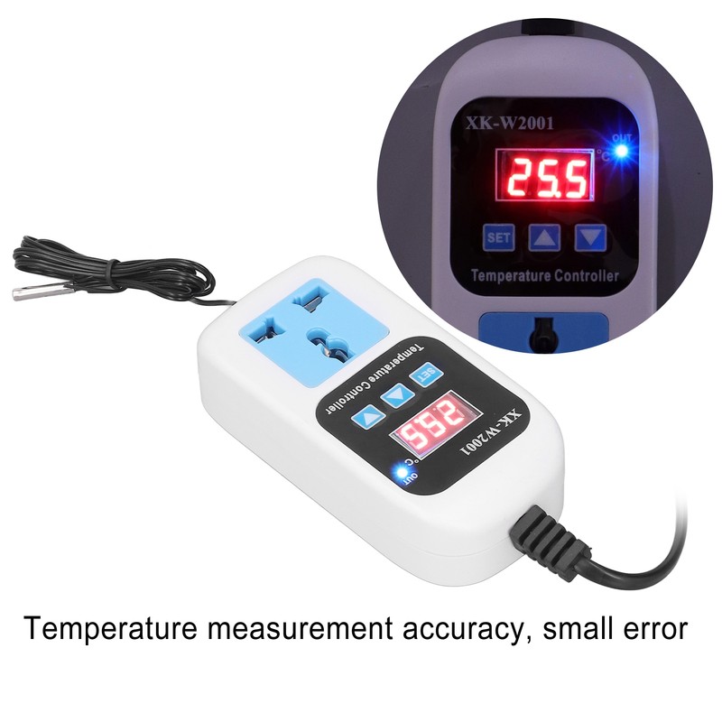 Temperature Controller Automatic Adjustable Digital Display Electronic Socket Thermostat for