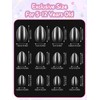 EBANKU Kids Fake Nails, 240PCS Short Almond Clear Nail Tips