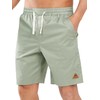NORTHYARD Mens Casual Shorts-Cotton 9" Golf Beach Drawstring Elastic Waist