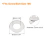 sourcing map M6 304 Stainless Steel Flat Washers, 100pcs 6x12x0.3mm