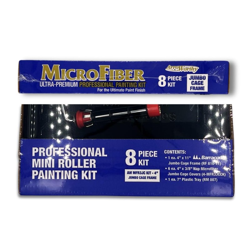 Arroworthy 8 Piece Roller Painting Kit, 4 x 11 inch