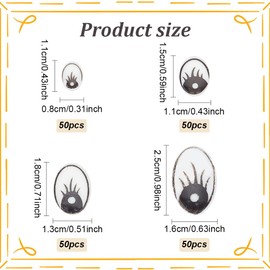 ANATTASOUL 4 Models Each with 50 Pieces Plastic Safety Eyes Craft Eyes Doll Safety Eyes for Stuffed Animals Crochet Bears Dolls Making