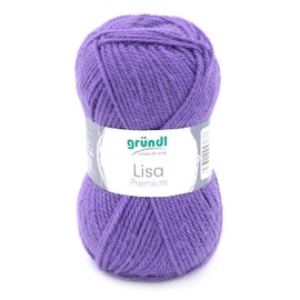 Gründl Lisa Premium Plain Knitting and Crochet Yarn, Soft and Wool-like Character, Easy-Care, Washable Knitting Yarn Made of 100% Polyacrylic Fibre, 50 g/133 m, Needle Size: 3.5–4.5, 1 x 50 g Ball,