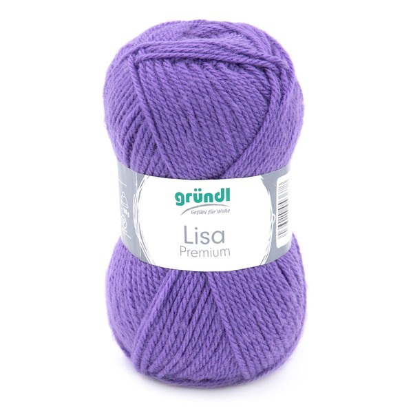 Gründl Lisa Premium Plain Knitting and Crochet Yarn, Soft and