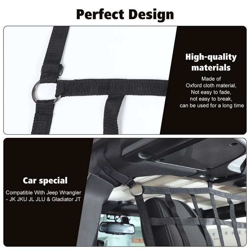 Car Rear Seat Divider Net Mesh Trunk Organizer Isolation Cargo