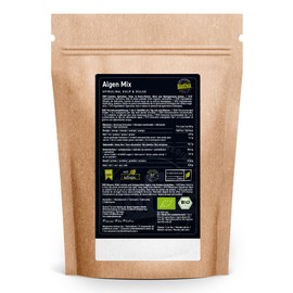 Algae Mix Organic 150 g Powder | Dulse Kelp Spirulina | Algae Mix from Organic Cultivation | Bottled and Controlled in Germany | Biotiva