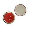 OPIROS Twist Off Capsules with Hinged Lids Diameter 70 mm with Central Click Click Click Control Knob Color Rose Gold Lid for Mason Jars Jams (50)