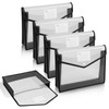 AOOSU Clear Pocket Documents, Pack of 5 Document Wallets A4