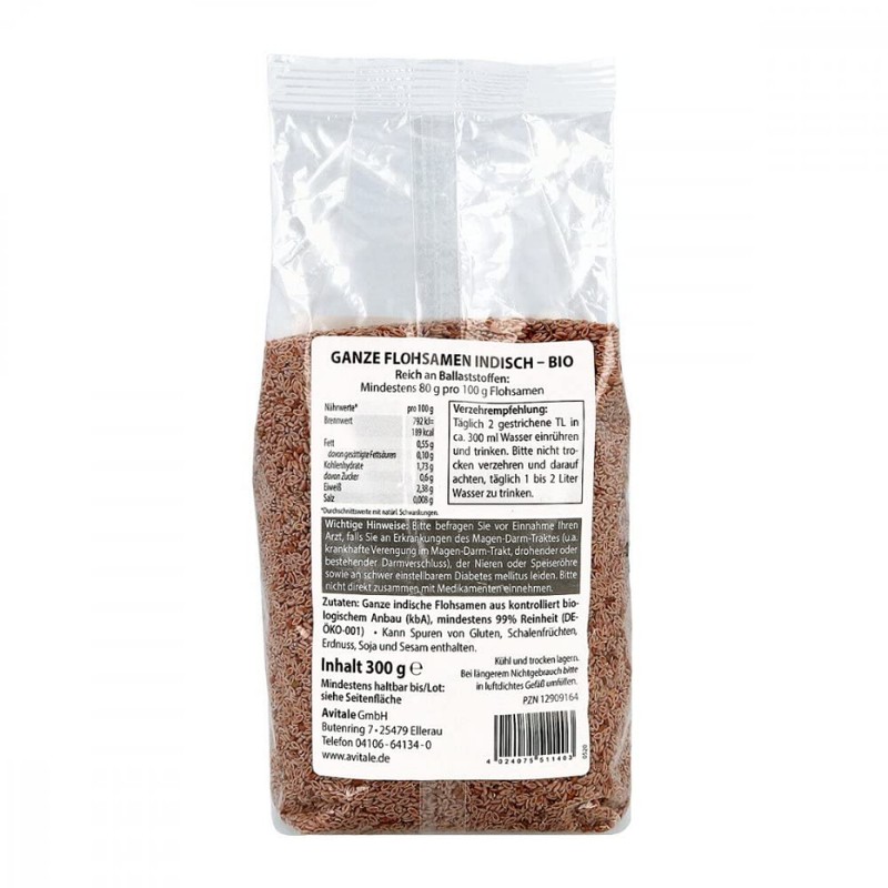 Psyllium Seeds Indian Whole Organic 300 g