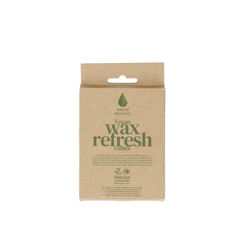 KitchenCraft Natural Elements Vegan Wax Wrap Refresher Blocks, Contains 12
