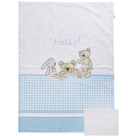 Italbaby Hello Maxi Bedding Set, Light Blue, Multi-Color, One Size