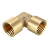 sourcing map Brass Elbow Pipe Fitting 90 Degree 1/4 PT