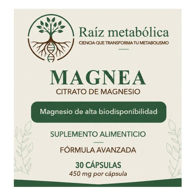 Magnea Citrato De Magnesio 450mg 30 Cápsulas