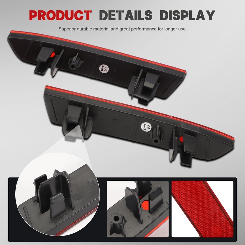 2 Pieces Rear Bumper Reflectors for Vito W447 (2014-2020) V