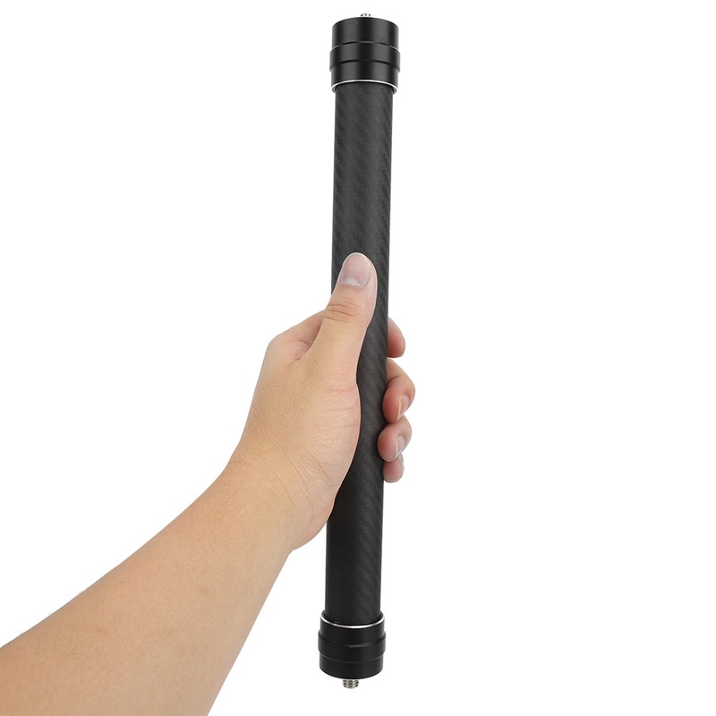 Black Carbon Fiber Lightweight Triaxial Stabilizer Extension Rod 35cm Lengthen