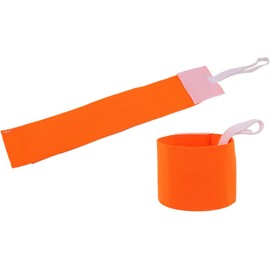 HODASHI 1 Pc Squad Armbands Elastic Non-Slip Adjustable Arm Band Neon Colored Adhesive Armband for Soccer Football Training Team Sports Supplies Hand andArm Pads (Orange)