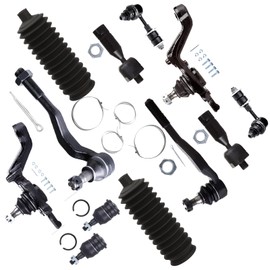 12PCS ASTOU Front Suspension Kit fit for 1995-2000 for Toyota Tacoma Tie Rod End Sway Bar Link Lower Upper Ball Joint Steering Rack Boot 4WD/2WD