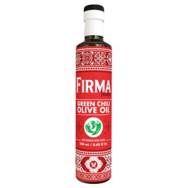Firma First Cold Pressed Extra Virgin Olive Oil With Green Chili Pepper, Single Origin Unblended & Unfiltered Tunisian Peppery EVOO, 250 ML