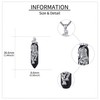 HUKKUN White Tiger Sterling Silver Pendant Necklace for Women &