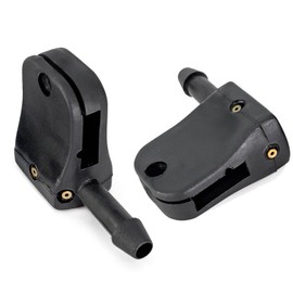 Generic QC-PENGSHUIQI 3-Way Adjustable Windshield Washer Nozzle, Black Plastic Globe Valve, 10-12mm (0.4-0.47 in) Universal Fit, Automotive Windshield Washer Nozzles