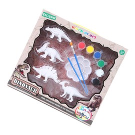 Kisangel 1Set Creative DIY Dinosaur Painting for Unfinished Model Fun Educational Craft Activity for Home School Birthday Holiday