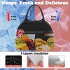 FlowFly Lunch Bag for Women Insulated Lunch Box Corduroy Lunch