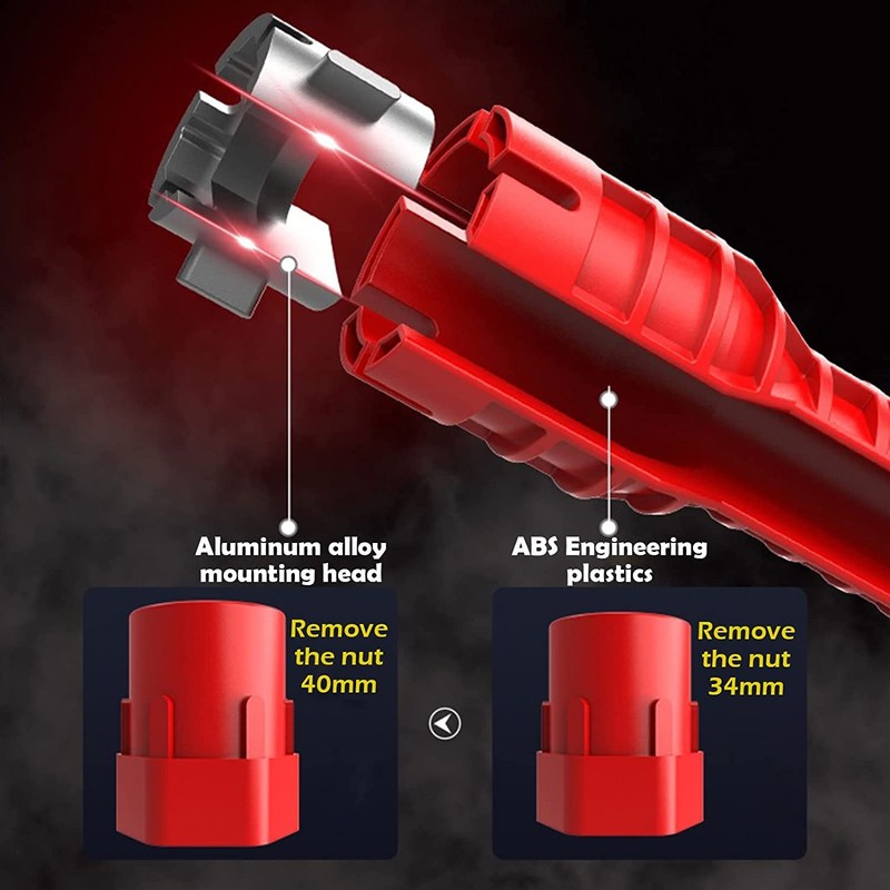 8-in-1 Tap Pipe Wrench, Installer Tool Pipe Wrench, Sink Faucet