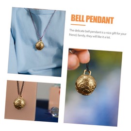 Gadpiparty 2Pcs Vintage Brass Bell Pendants for DIY Crafting Elegant Hanging Ornaments for Home Decor Durable and Convenient Design for Creative Projects