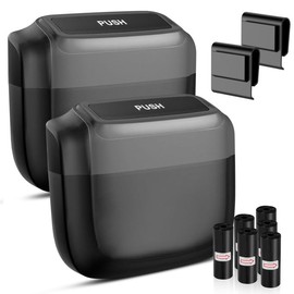 CAVIGLTE 2 Pack Bote de Basura para Auto, Basurero para Auto con Bolsa de Basura de 6 Rollos, Bote de Basura Pequeño para Coche, Oficina, Hogar