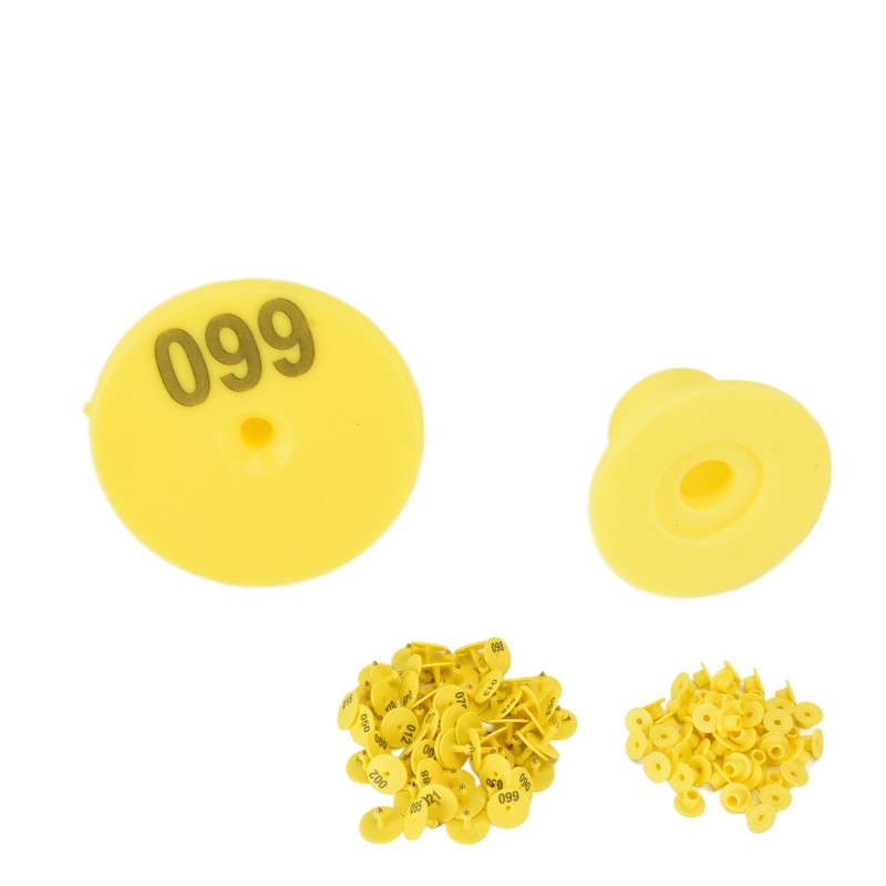 100pcs Livestock Ear Tag Anti Dropping Pig Round Ear Tag