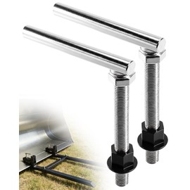 2 Pack Clamp On Pallet Forks Bolts for Loader Bucket, Heavy Duty Locking Bolts for Pallet Forks, Reinforced Lock Nut Fork Mount Hardware, Secure Clamp-On Fork Stabilizer for Tractor Skid Steer Loader