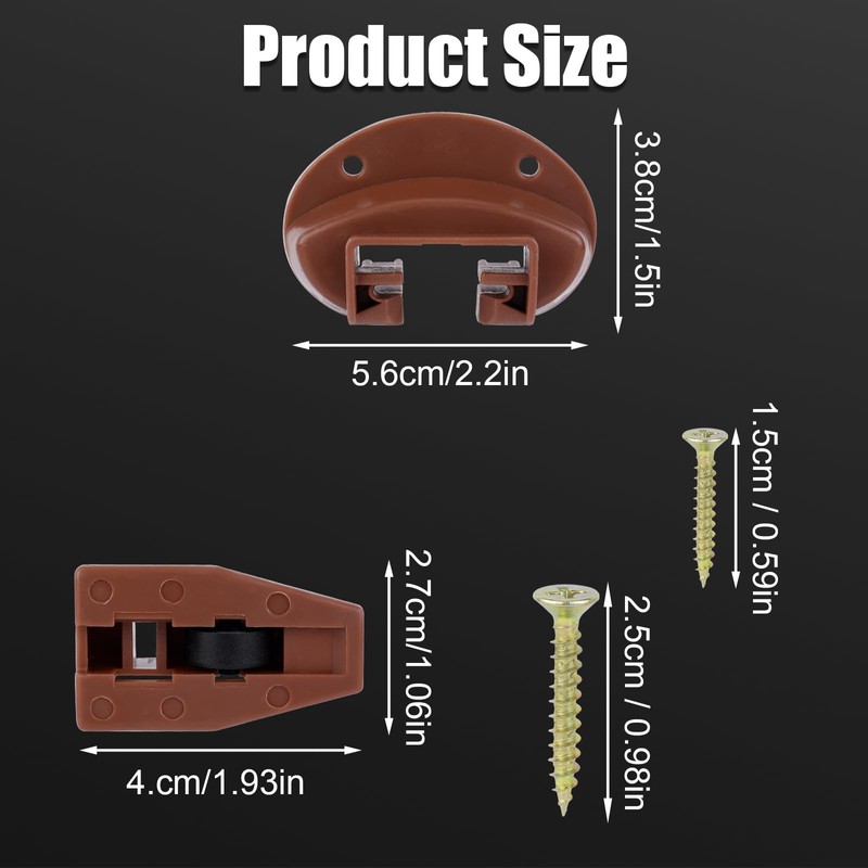 8 Sets Plastic Drawer Track Guides Kit, for Kenlin Rite-Trak