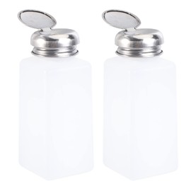 ULTECHNOVO 2Pcs Drücken Alkoholspender Leer Abschließbare Antistatische Push-Down-Pumpe Flaschen Platz Plastikflaschen