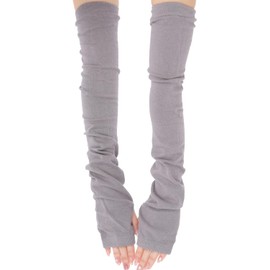 Anes p865 UV Protection, Summer Arm Cover, UPF50+, Plain, Long, 23.6 inches (60 cm), Mesh Back Mesh, Arm Cover, solid/grey