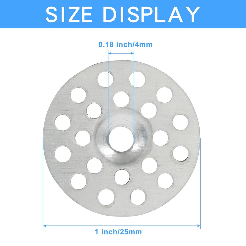 Coufce 100pcs 1 inch Plaster Washers Zinc Metal Washer, Plaster