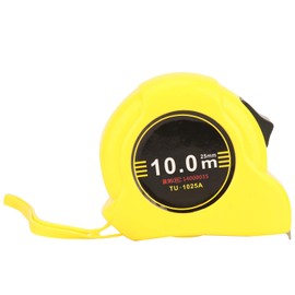10m Tape Measure, Quality Carbon Steel Flexible Ruler Retractable Design Easy to Read Woodworking Measuring Tool, Yellow