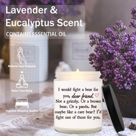 Best Friend Candle - Friend Gifts for Women, Best Friend Birthday Gifts - Friendship Gifts for Women Friends - Friend Birthday Gift, 7oz Soy Wax Lavender Scented Friend Candle