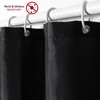 qtlines Black Shower Curtains for Bathroom, 180 x 180 cm,