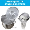 Stainless Steel Pasta Pot with Locking Strainer Lid - 5.5
