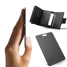 Spedal Wallet Tracker Card, 2mm Ultra-Slim, Apple MFi Certified, Work with Apple Find My (iOS Only, Android not Supported), Bluetooth Card for Wallet, Bags, Passport, Luggage Black