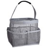 Mesh Shower Bag - Easily Carry, Organize Bathroom Toiletry Essentials While Taking a Shower. (9-Pockets | Grey)