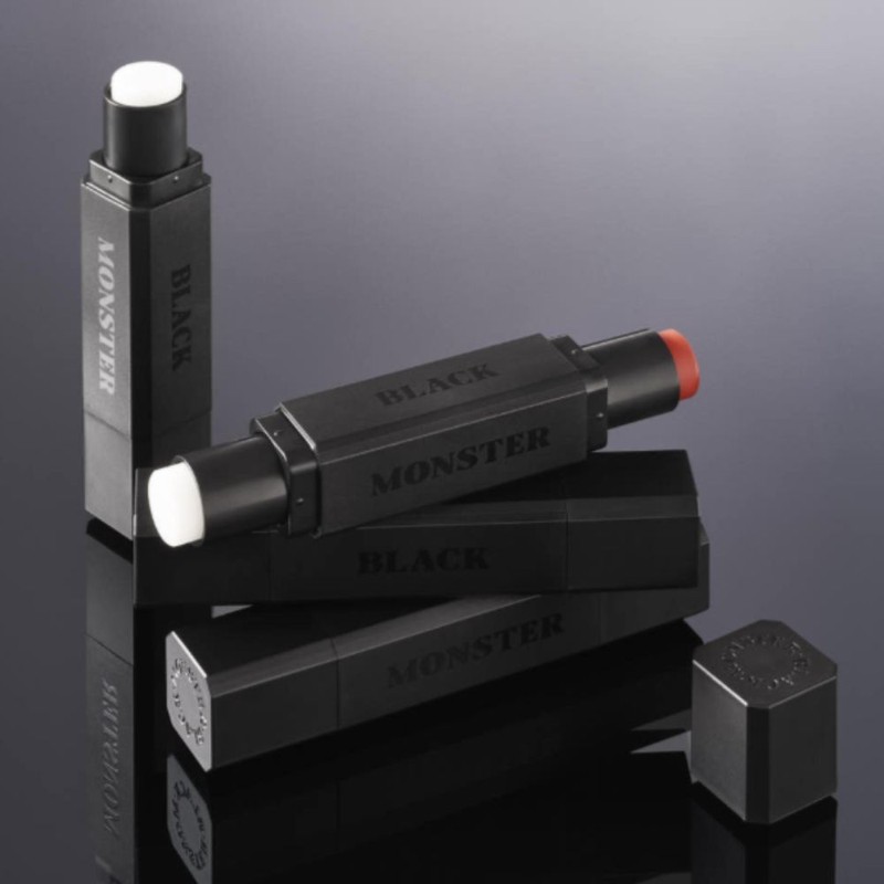 Black Monster 2in1 Men's Color Lip Balm Black Balm Kunzite