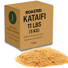 Roasted Kataifi Shredded Fillo Dough 5kg (11 lbs) – Pre-Toasted Kadayif for Dubai Chocolate Bar, Kunafa, Knafeh & Middle Eastern Desserts – Bulk Pack, Ready to Use, Vegan, Made in Turkey