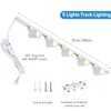 Hiiglxii Plug in Track Lighting with Power Cord, 5-Light LED