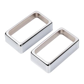 Banworks Open Brass Humbucker Pickup Covers O-Shaped Humbucker Frame Ring for Electric Guitar Pack of 2 JT/SYQG-08 Chrome