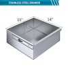 Express KitchQuip 15” x 14” Stainless Steel Drawer for Work