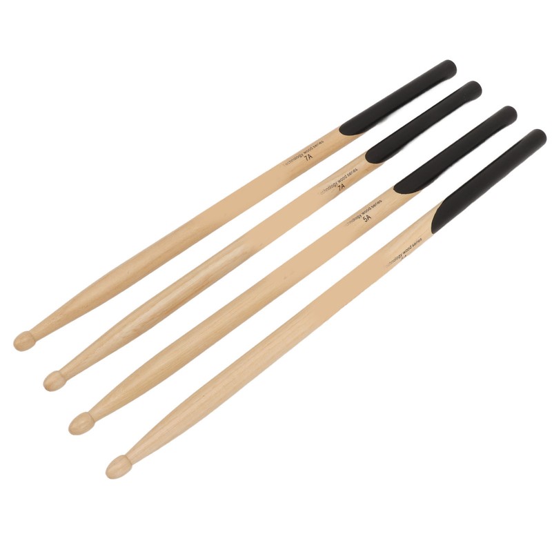 2 Pairs Drum Mallet 5A 7A Wood Drumstick Wooden Drum