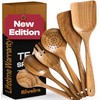 Riveira's 6-Piece Kitchen Essentials - Wooden Spoons for Cooking and