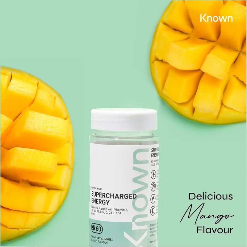 Known Tasty Supercharged Energy Gummies - B Vitamins, Vitamin C,